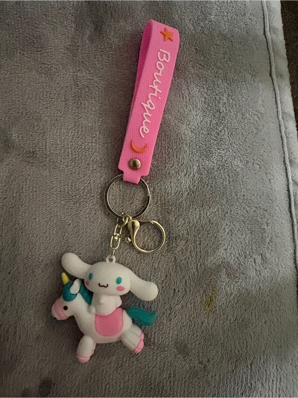 Kuromi Purple Silicone Keychain Charm